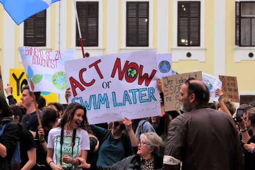 Bilde fra skolestreik for klimaet