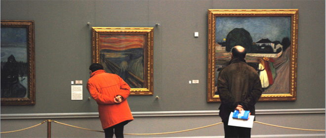 Photo of The Munch exhibition at the National Museum of Art, Architecture and Design