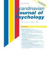 Cover på tidsskriftet Scandinavian Journal of Psychology