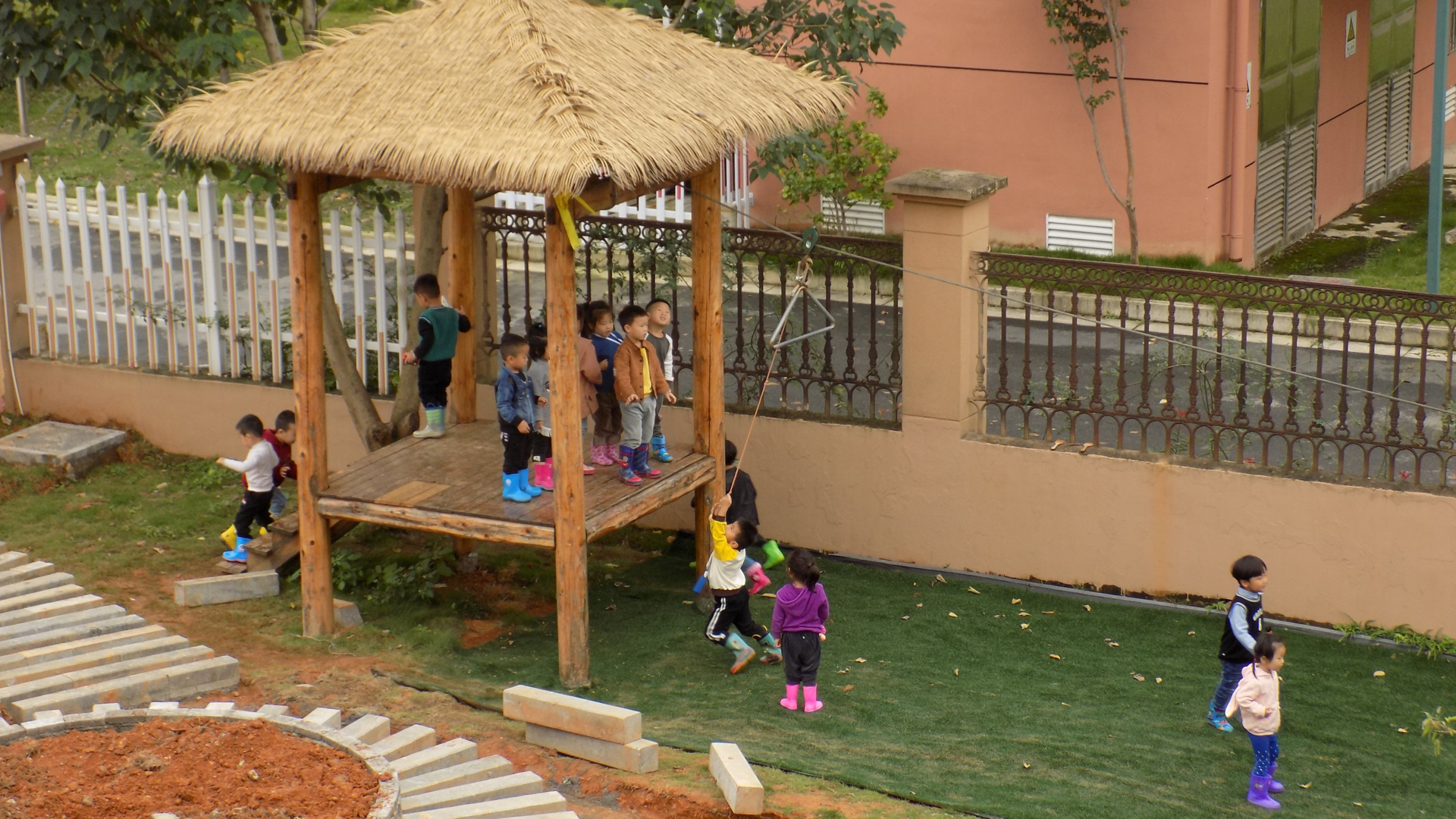 Children playing on the playground